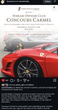 Ferrari Owner Concours Carmel - Car Week